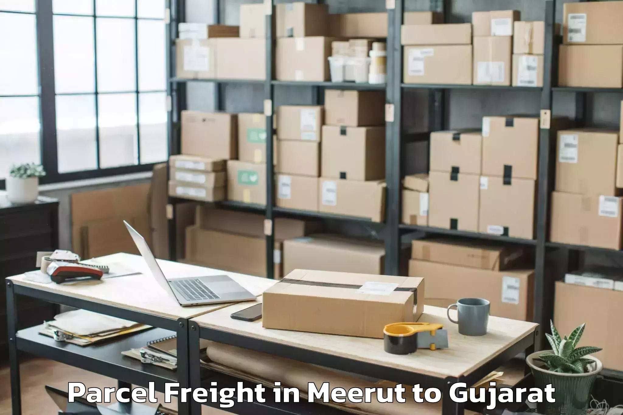 Comprehensive Meerut to Kalavad Parcel Freight